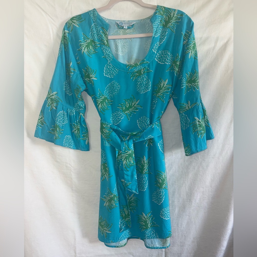 Escapada Living Turquoise Tropical Dress